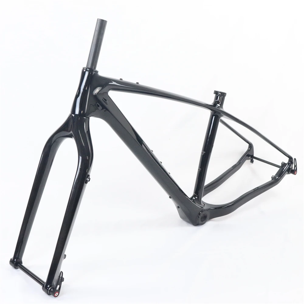 Winowsports 2022 BSA 100mm carbon mtb frame 26inch mtb fat bike frame thru 197x12mm carbon snow bike 26er fat frame