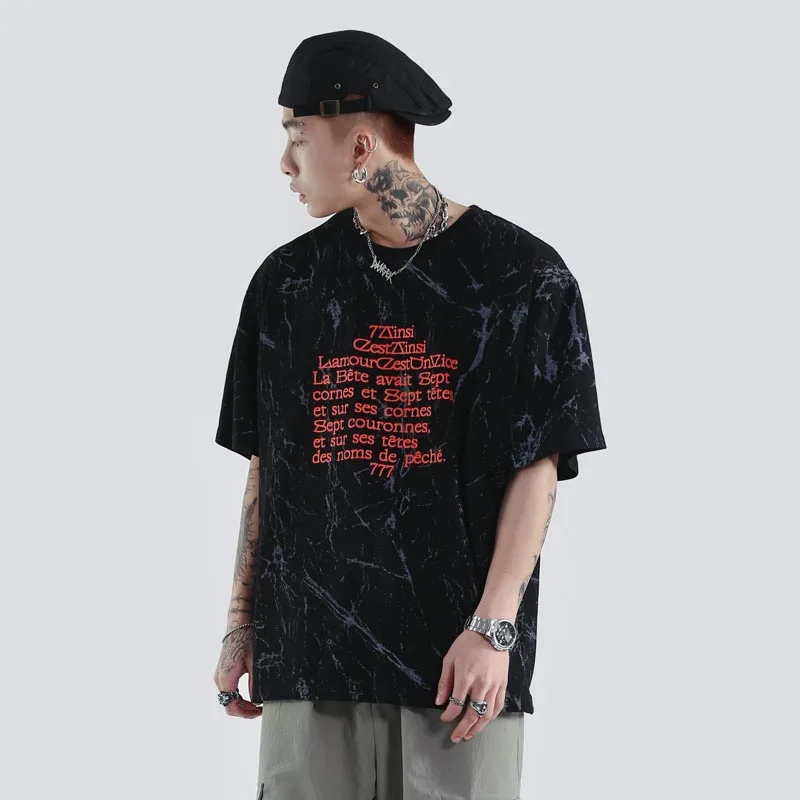 Aelfric Eden Tie Dye Harajuku футболка для мужчин 2020 Семейные футболки с коротким рукавом и