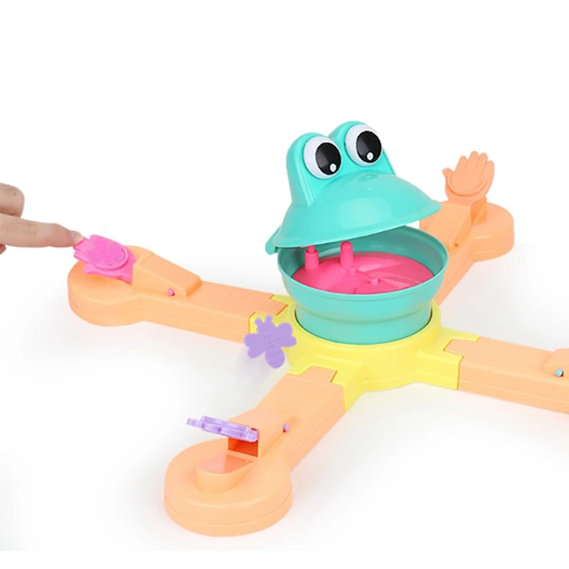 

Feeding Frog Game Toy Parent-Child Interactive Desktop Educational Game Toy Kids Puzzle Assembly & Turning Electric Toys