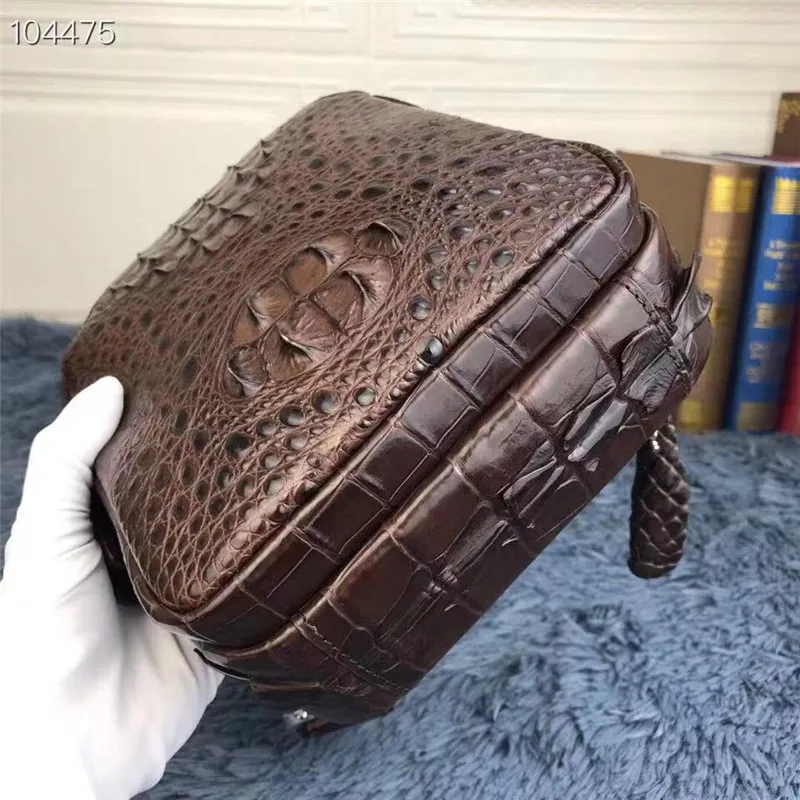 Деловой стиль, натуральная кожа аллигатора, Мужская маленькая нагрудная сумка, настоящая крокодиловая кожа, мужская сумка через плечо, сумка-мессенджер