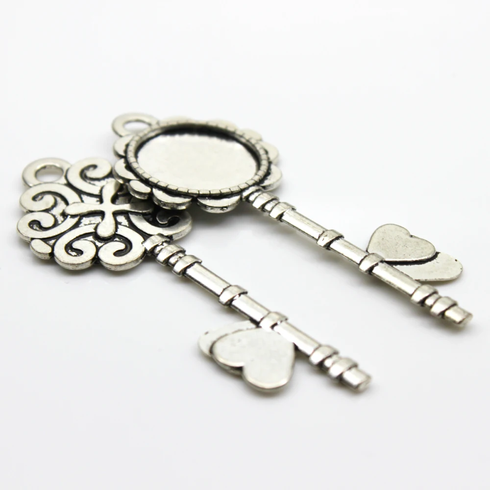 2 шт./лот подходит для 20 мм круглых стеклянных античных бронзовых серебряных