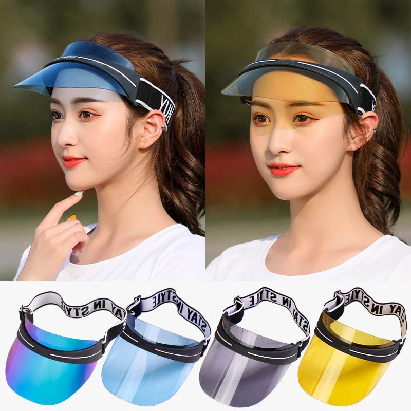 

Newly Sun Visor Hats Colorful Wide Brim Sun Protection Cap Headwear for Sports Outdoor Activities
