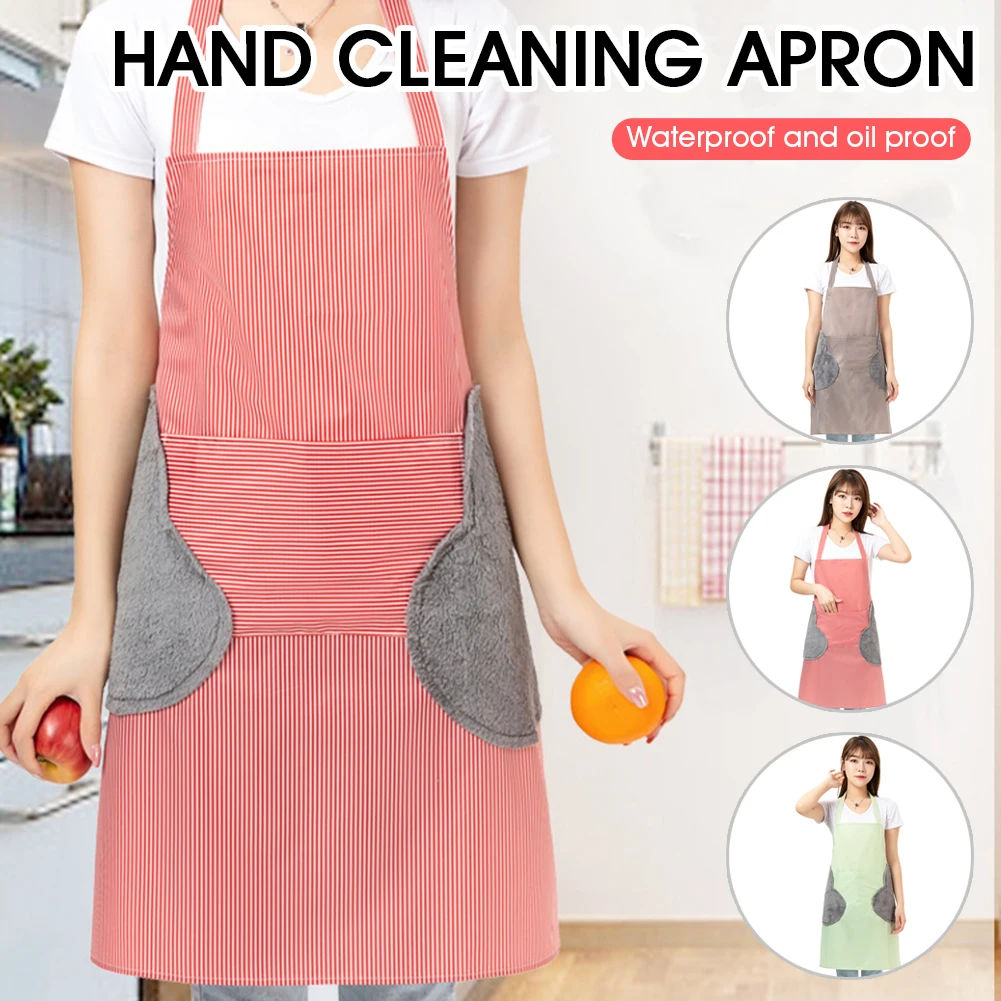 

1Pc Cooking Kitchen Apron For Woman Men Chef Waiter Cafe Shop BBQ Hairdresser Aprons Hand-wiping Apron Kitchen Accessories
