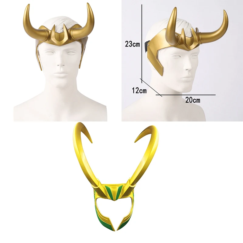 

TV Loki Cosplay Helmet God of Evil Stage Performance Headband Pvc Headdress Fancy Head Wear Halloween Role Play Props Women Men