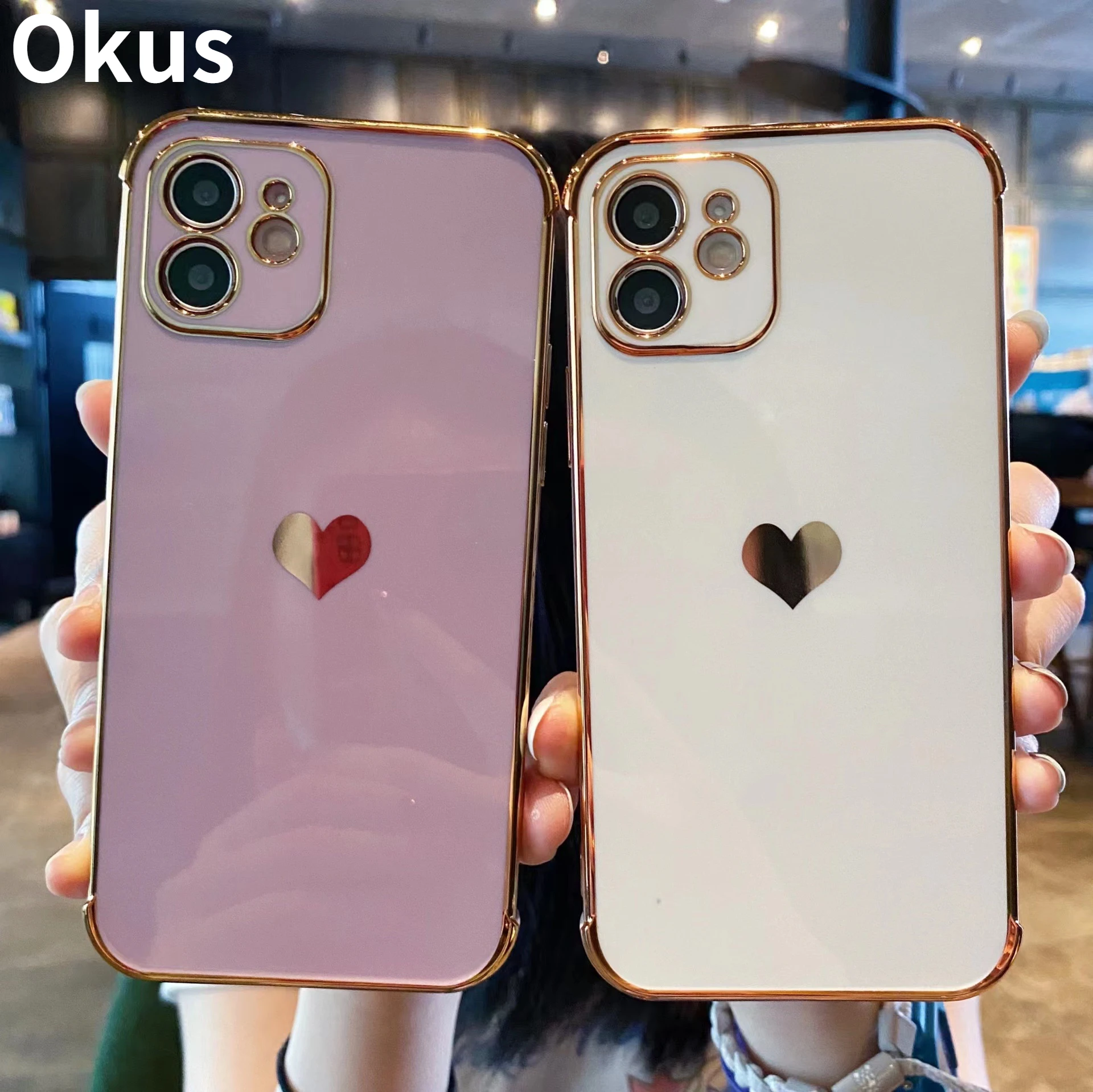 

Solid Plating Lens Protection Phone Case For iPhone 12 11 Pro Max X XR XS Max 7 8 6 6s Plus SE 2020 13 Pro Max Soft Cover Case