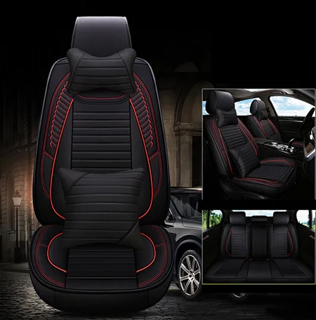 Автомобильный Универсальный Набор авточехлов для chevrolet captiva cruze 2012 tahoe traverse 2008 lacetti aveo t250 t300 lanos - Название цвета: Black Luxury