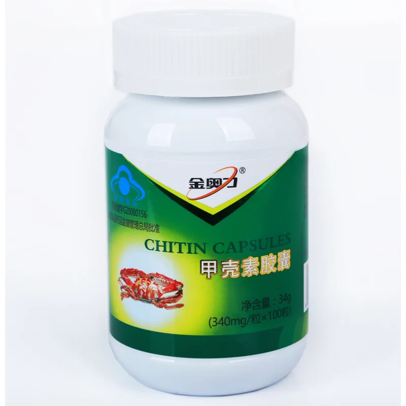 Оригинальная капсула Jin Aoli Chitin 24 месяца Hurbolism 100 Chitosan краб Shell Gold Power Официальный Cfda|