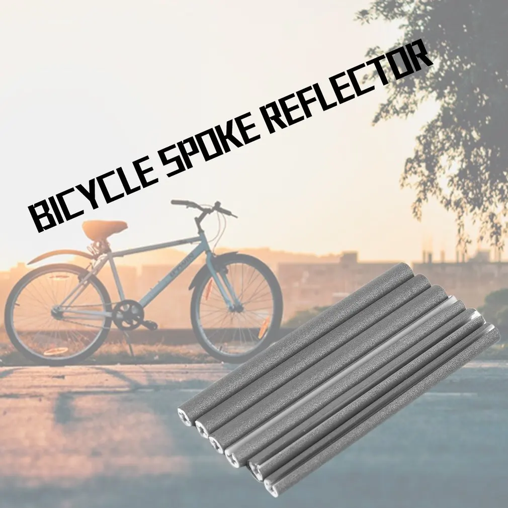 72pcs Reflective Mount Clip Tube Warning Strip Bicycle Bike Wheel Spoke Reflector Mountain Rear Bike Reflector Light