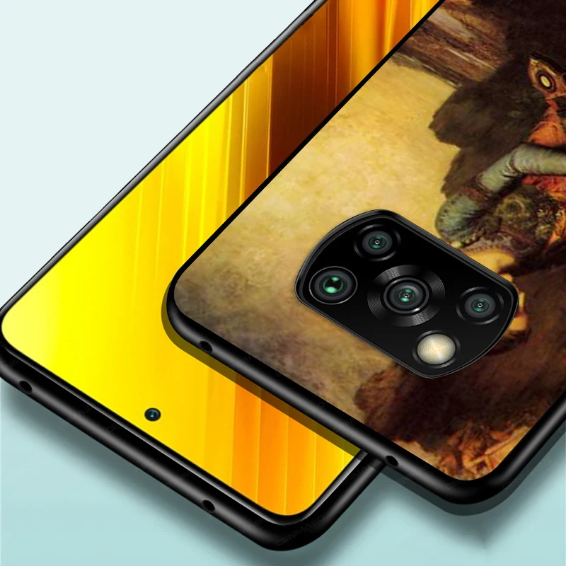 

Van Gogh Plum Blossom For Xiaomi Poco X3 NFC M3 M2 X2 F3 F2 Pro C3 F1 Mi Play Mix 3 A2 A1 6X 5X Black Phone Case