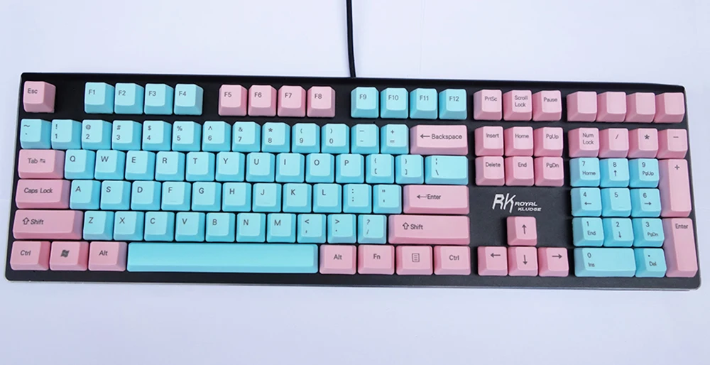 NPKC OEM PBT Keycaps сине-розовый смешанный ANSI вариант раскладки 61 Ключ 87 ключей 108 клавиш для Cherry MX переключатели механической клавиатуры