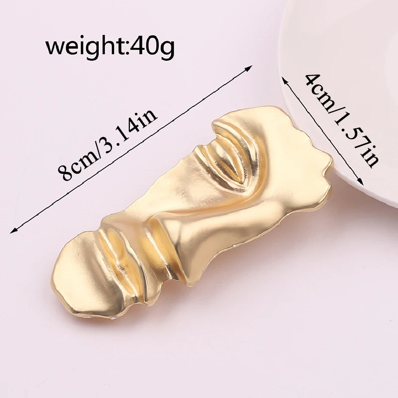 Винтажная Золотая получеловеческая брошь для лица женские металлические