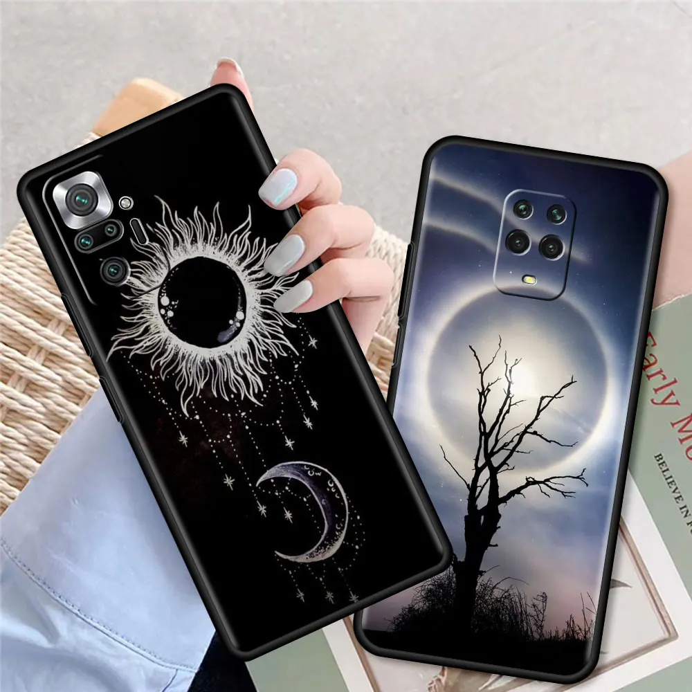 

Silicone Case for Xiaomi Redmi Note 9S 9 8 10 Pro K40 8T 9T 7 9C 9A 8A 7A 6A Tpu Soft Phone Cover Sun Moon Stars Colorful