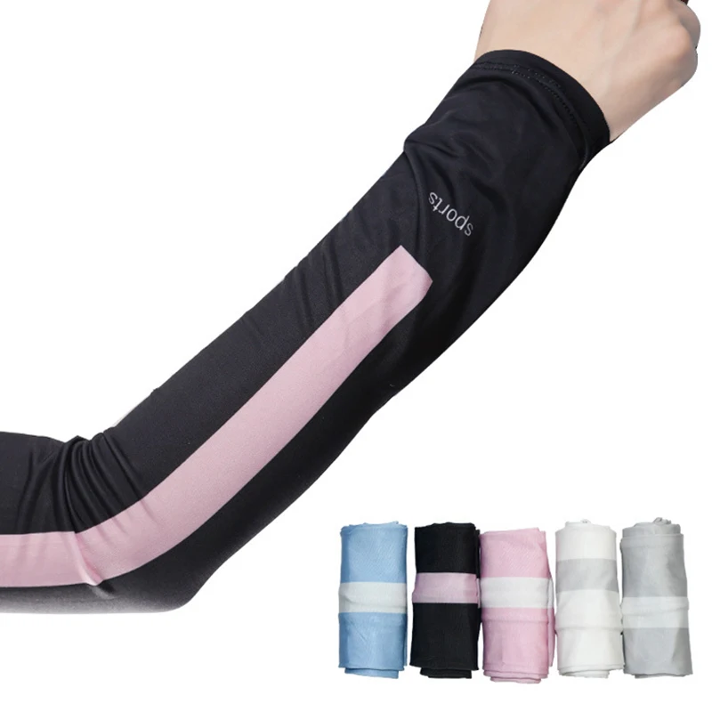 

Summer Spring Long Gloves Sun UV Protection Hand Protector Cover Ice Silk Sunscreen Outdoor Arm Half Finger Sleeves