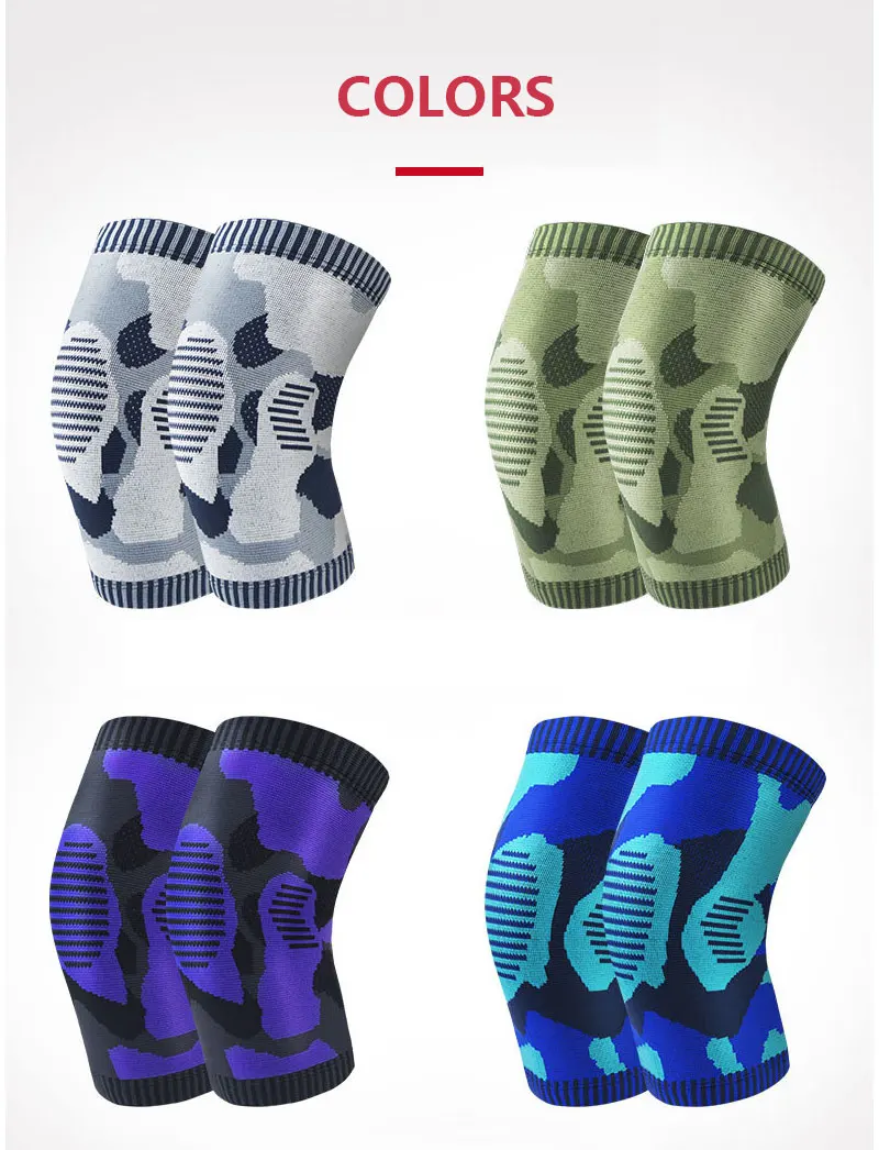 Fitness Running Cycling Knee Support Braces Elastic Nylon Sport Compression Knee Pad Sleeve for Basketball Volleyball