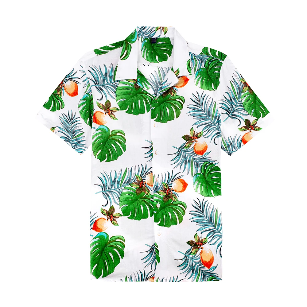 2020 мужские пляжные Гавайские рубашки с коротким рукавом летние хлопковые