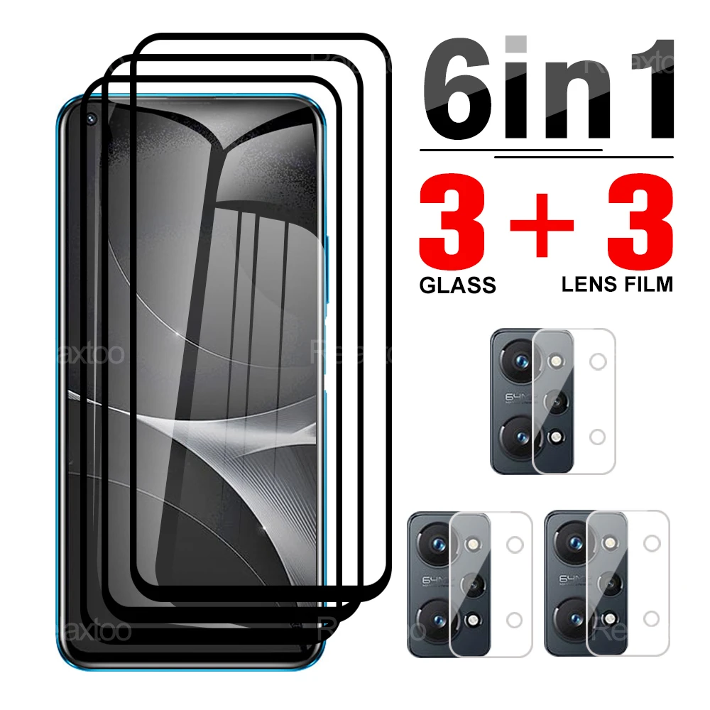 

6 в 1 закаленное защитное стекло для переднего экрана объектива камеры для Oppo Realme GT Neo2 Защитное стекло для Realmi GT Master GT Neo