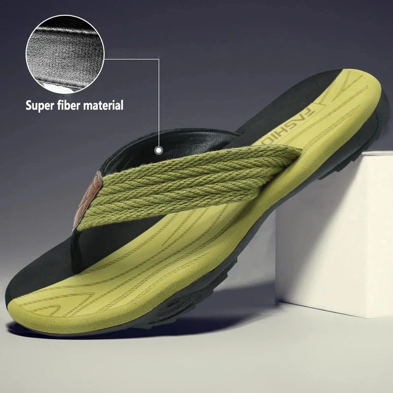 

Summer Couples Men And Women Fashion Trend Flip Flops Home Slippers Non-Slip Beach Sewing Cool Student Clip Outside Slides