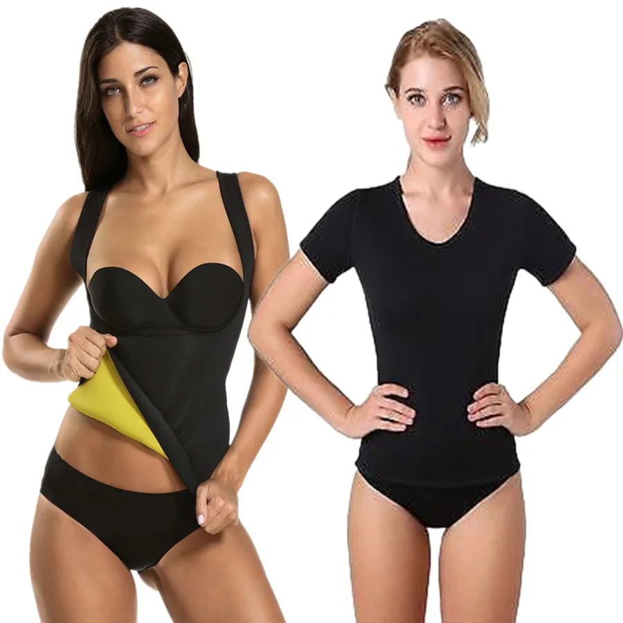 Женский корректирующий жилет для тела Сексуальная футболка похудения сауны