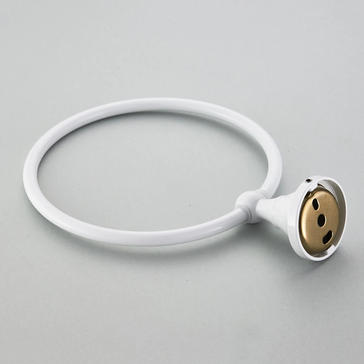 White Round Towel Ring Bathroom Antique Brushed Old Rack Hanging | Rings