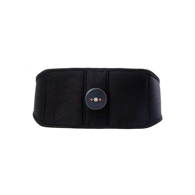 Orange Abdominal Trainer Electric Vibration Wireless Muscle Stimulator Body Slimming Belt Fitness EMS Massager Weight Loss Fat Burning - Color: Orange