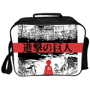 attack on titan lunch bag customize school lunch box boys girls casual travel portable cooler bag free global shipping