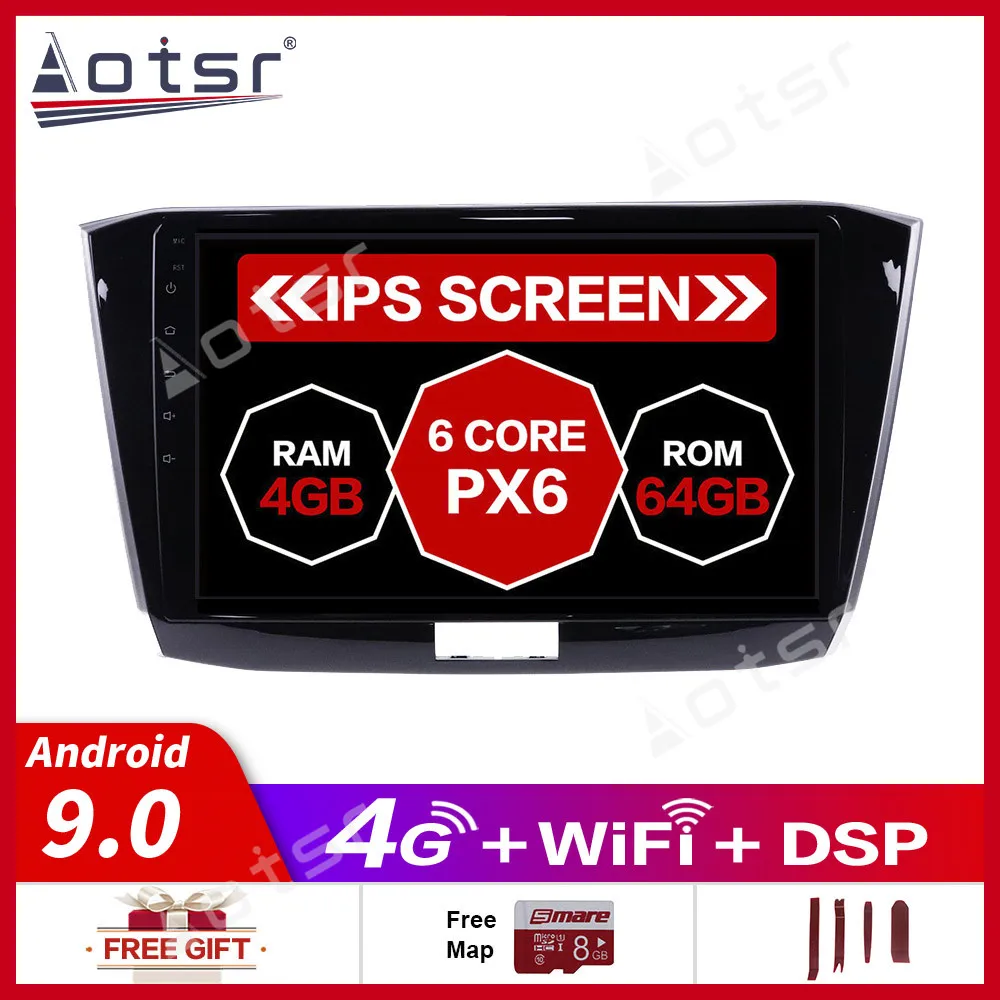 

Android 10.0 Car multimedia player GPS For Volkswagen Passat 2016-2018 GPS Navigation Radio Player Multimedia Head unit audio