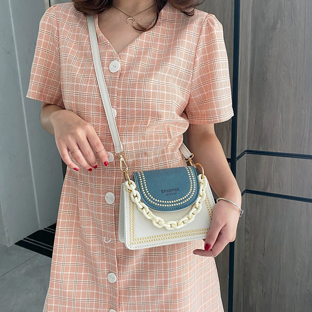 Модная кросс боди сумка с рисунком в клетку из искусственной кожи женская на