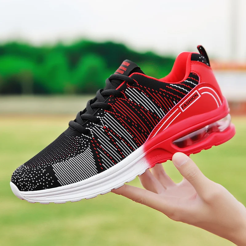 

Мужские кроссовки для бега с воздушной подушкой, на шнуровке