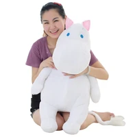25 80cm white hippo pillow stuffed plush toys anime hippos doll birthday gifts for girls and children briquedo