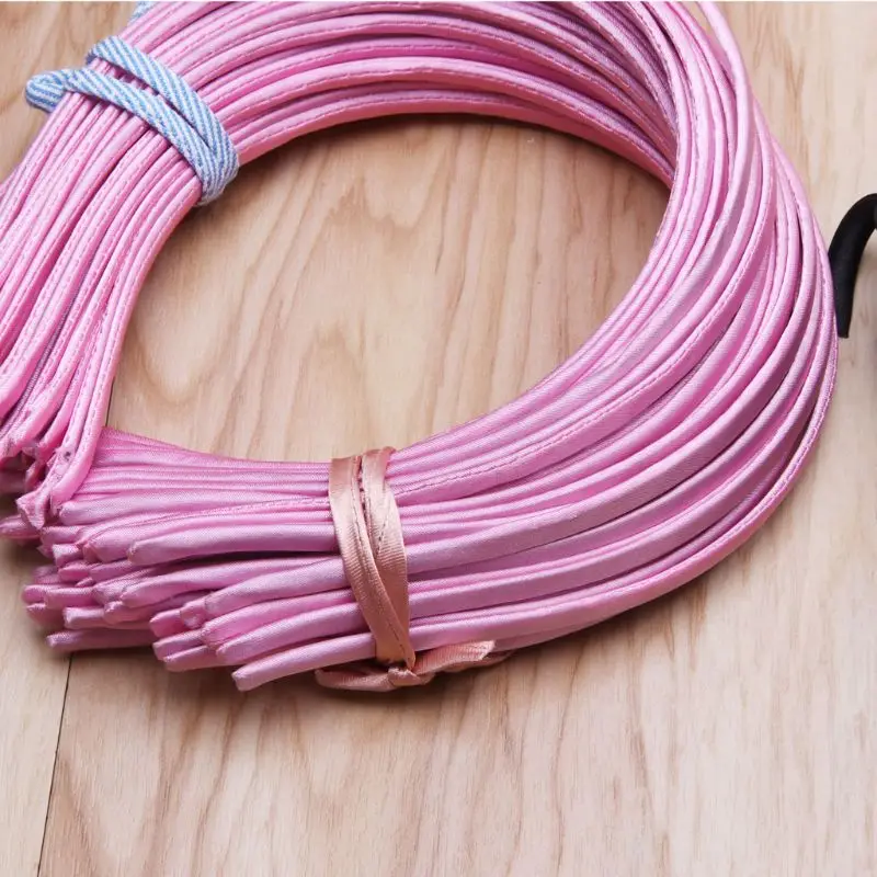 

50Pcs 5mm Women Girls Stain Blank Ribbon Headband Hair Band Hoop Hairband Hair Accessories Fashion Jewelry Making