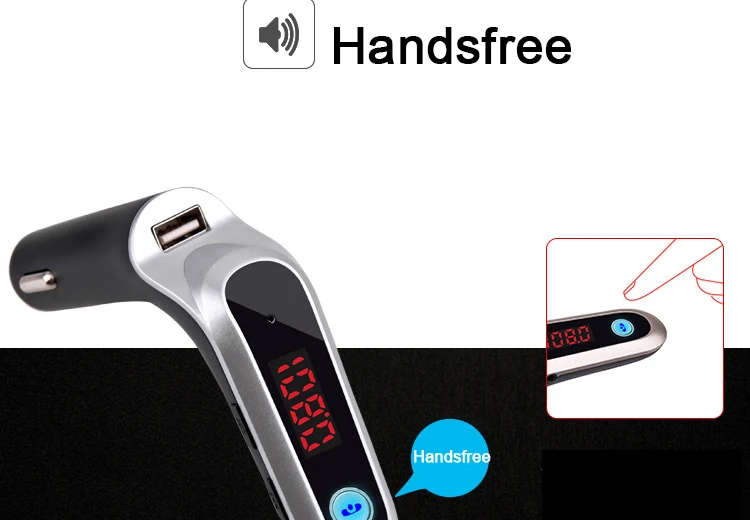 Комплект беспроводной связи Bluetooth для автомобиля LCD гарнитура FM-передатчик MP3