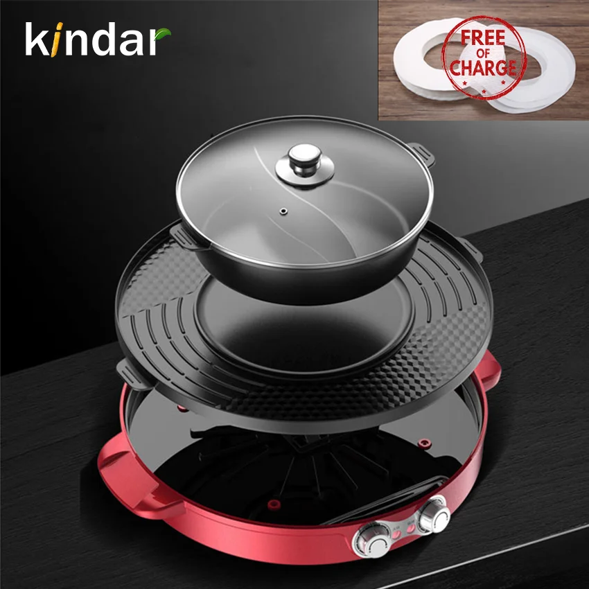 

Bbq Grill Hot pot barbecue pot roast home non-stick electric grill smokeless barbecue tray multifunction baking pan