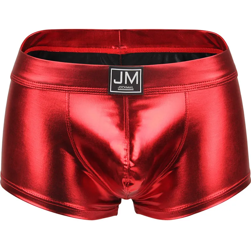 Мужские трусы-боксеры Jockmail Трусы из искусственной кожи для геев с карманом