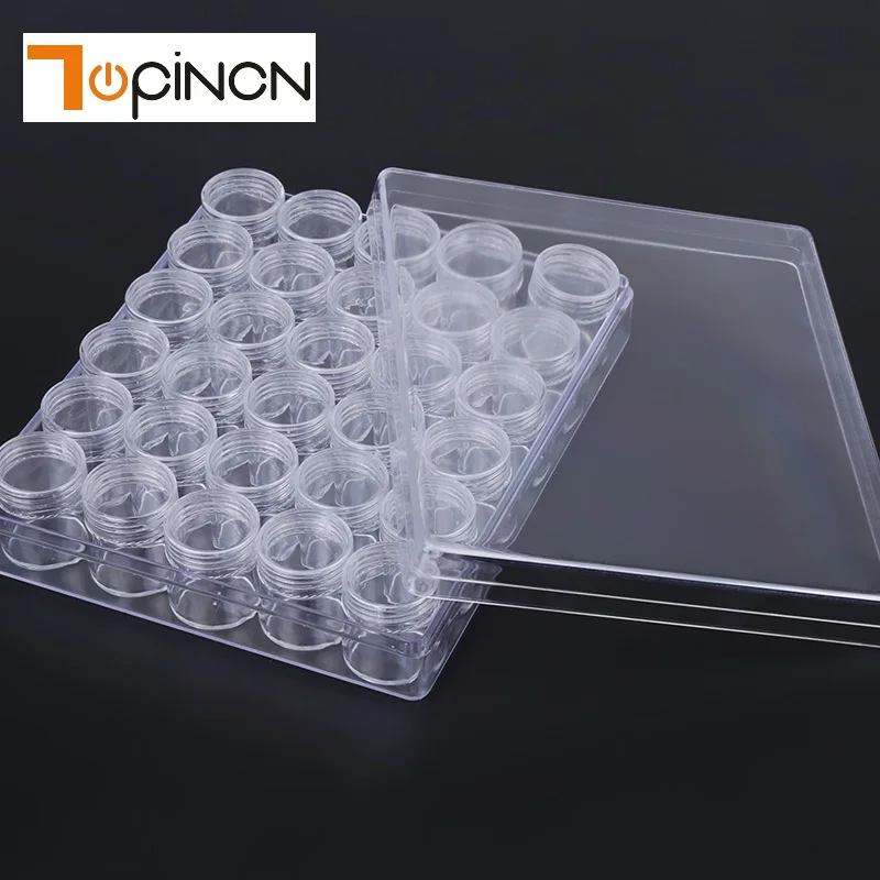 Пластиковый органайзер для косметики 30 ячеек коробка хранения ювелирных изделий