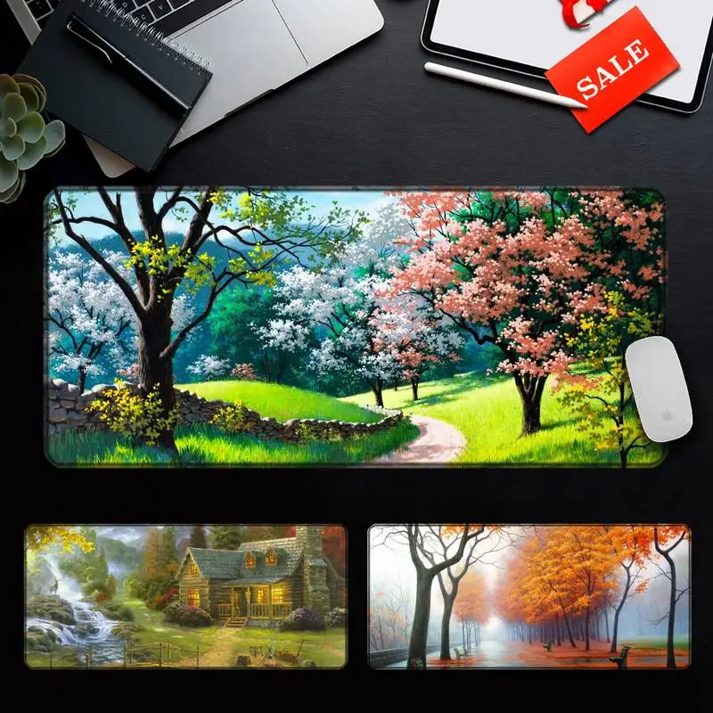 

Nature Painting Office Mice Gamer Soft Mouse Pad 80x30cm XL Large Gaming Mouse Pad Computer Gamer Keyboard Mouse Mat for PC Desk