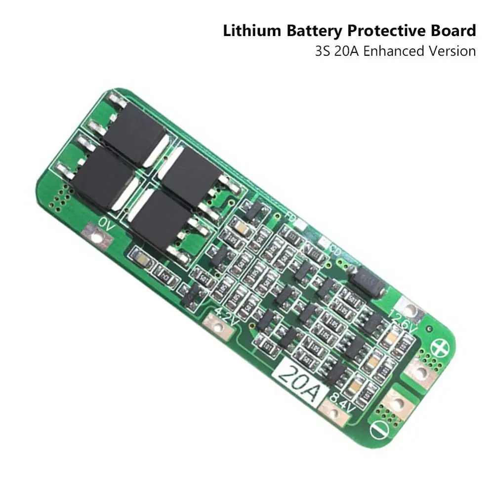 

3S 20A 12.6V PCB BMS Lipo 18650 Lithium Battery Protective Board Recovery Function Enhanced Cell Charging Protecting Module