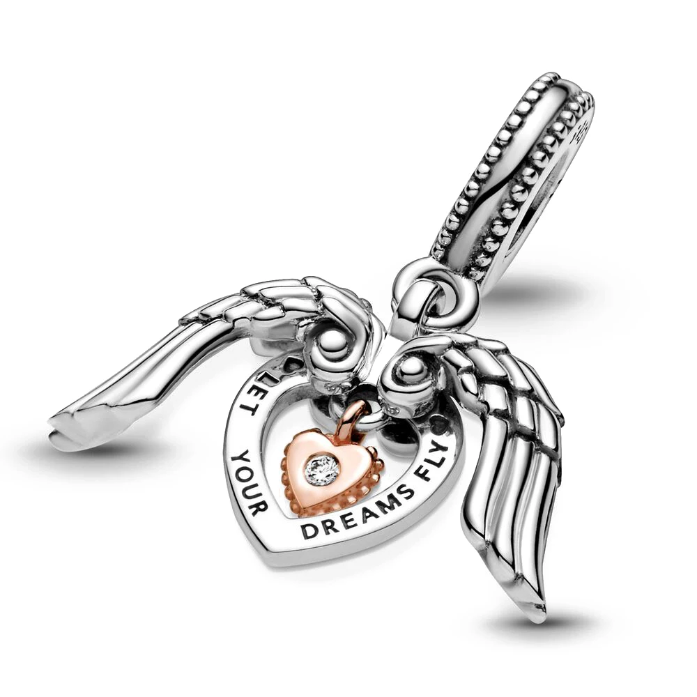 Подвеска-Шарм ангельские крылья для браслета из серебра 925 пробы - купить по