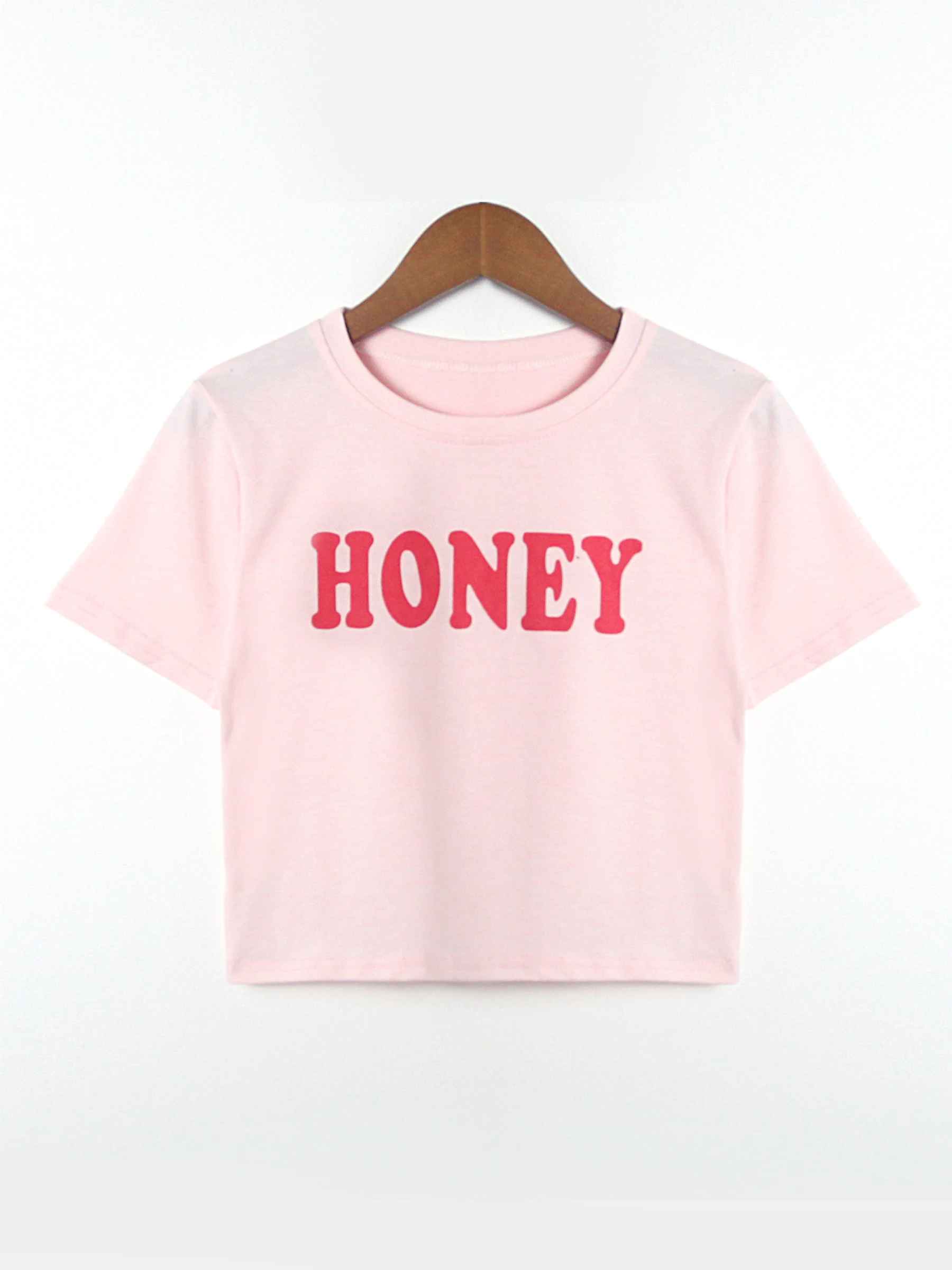 HONEY Yes Daddy, забавный укороченный топ с буквенным принтом, для тренировок, Элегантная короткая футболка размера плюс, высокая уличная одежда, футболка для девочек, летний пуловер