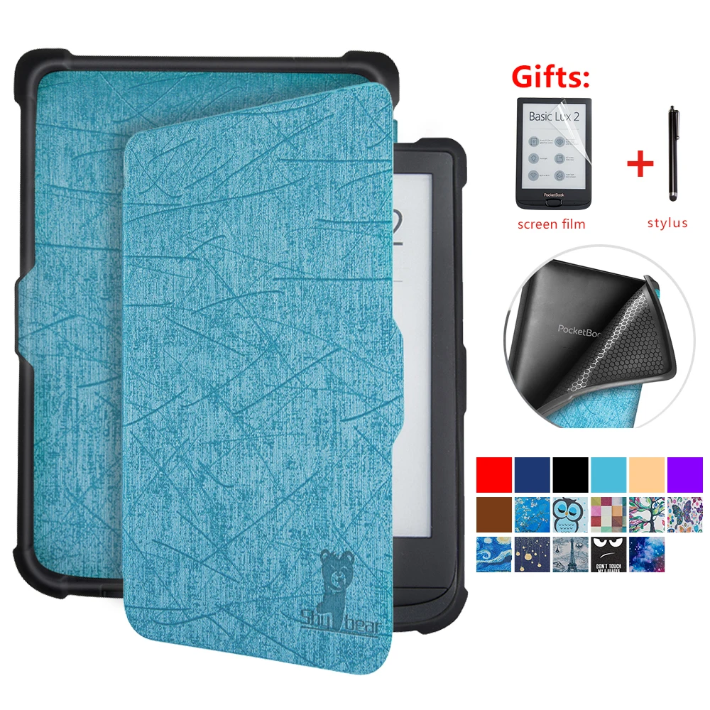 Case for Pocketbook 616/627/632 606 628 633 E-reader Sleep Cover for Pocketbook Touch Lux 4 5 /Basic Lux 2/Touch HD 3 TPU Funda