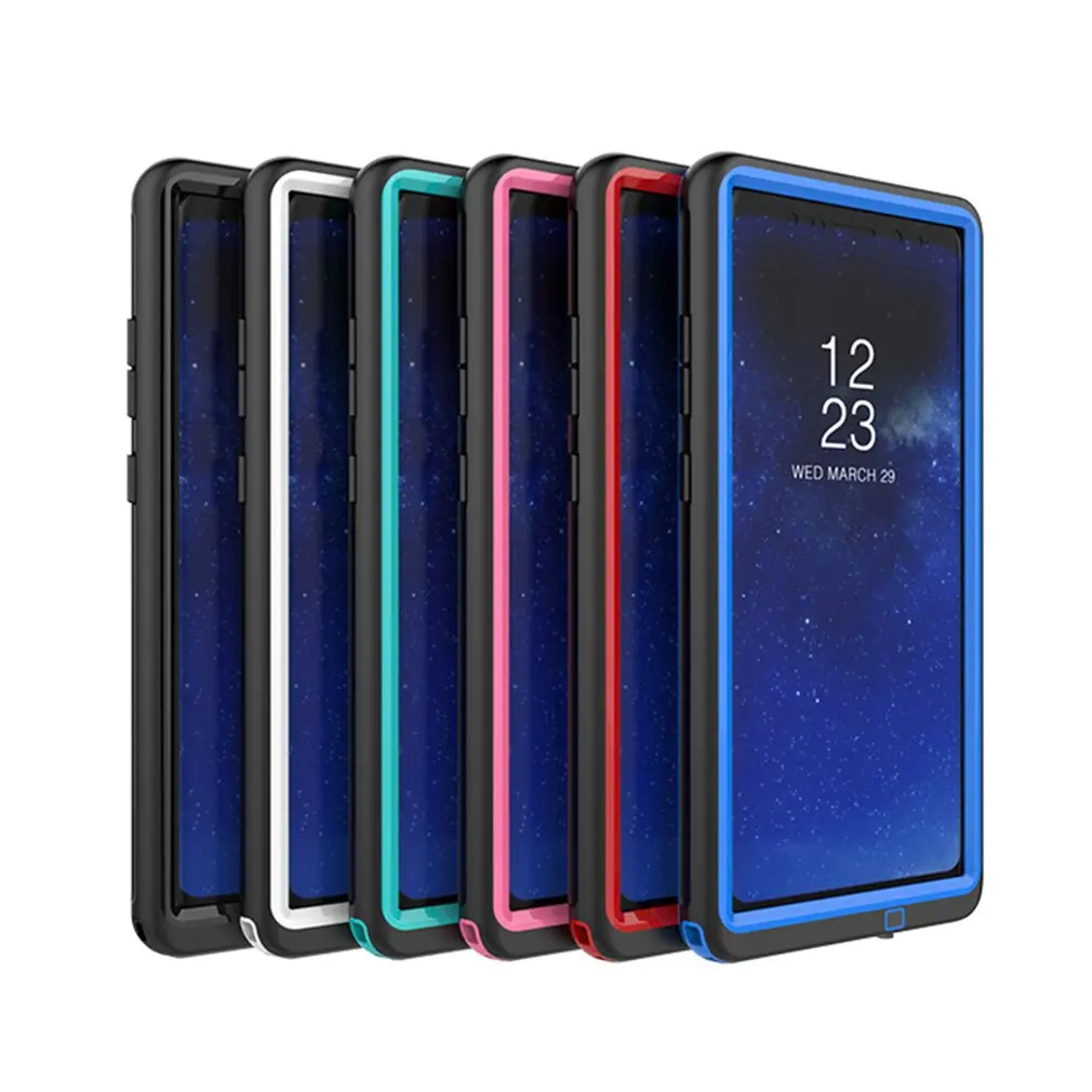 PC Frame Phone Protective Case Cover For Samsung Galaxy note8 Waterproof Shockproof full shell Mobile cover |