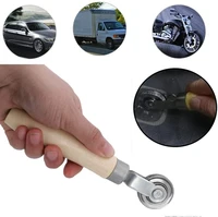car tire repair tools cold patch auto repair roller car motorcycle bike repair tool with wooden handle