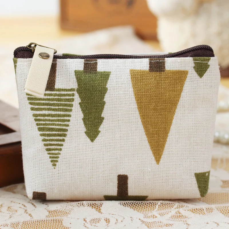

Women Canvas Purse Card Key Mini Purse Pouch Girl Children Cute Small Zipper Retro Korean Coin Purse Card Holder Wallet Bag