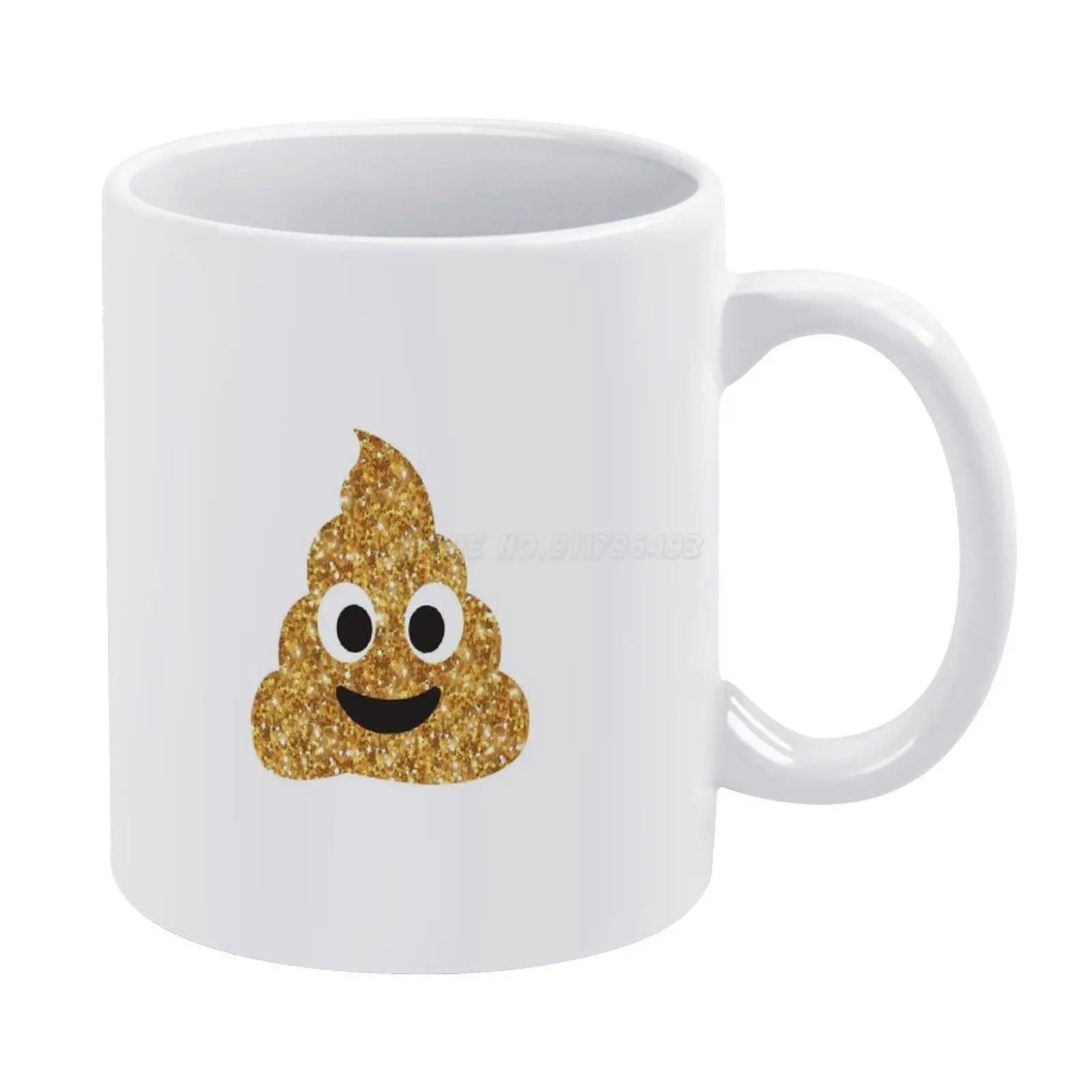 Забавная Веселая блестящая золотая кружка для отправки текста Vibes кофейные
