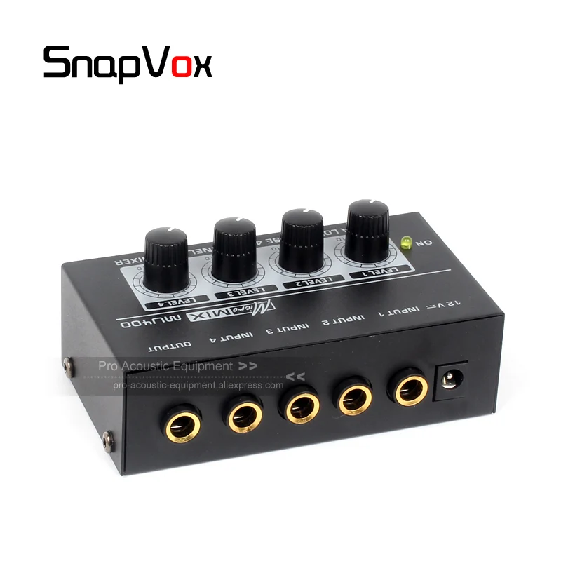 4 канала Портативный звукомикшер музыкальный духовой инструмент - Цена: 1 820,08 руб.