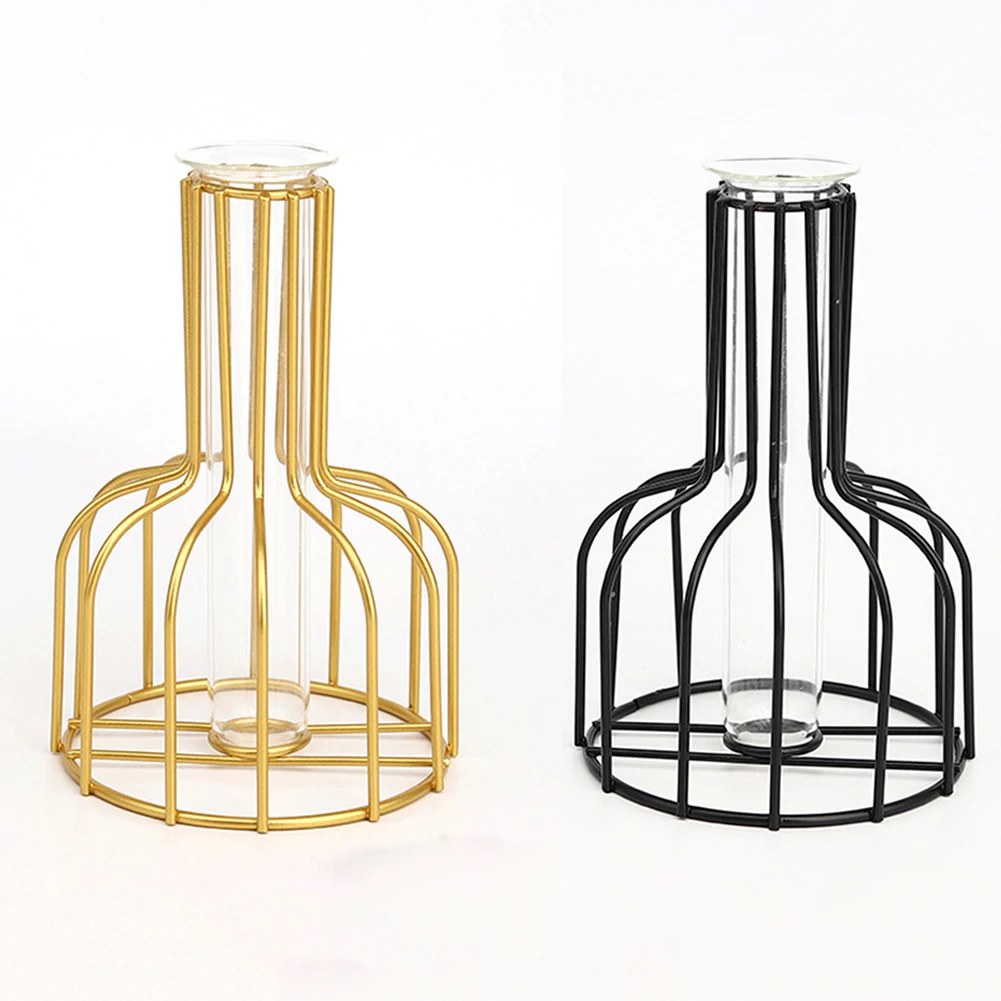 Гидропонная ваза из кованого железа с геометрическим дизайном украшение для