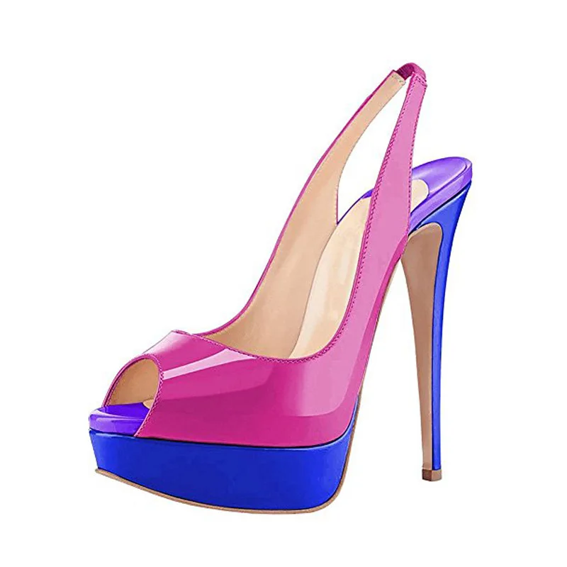 

Summer thin high heel waterproof platform fashion fish mouth sandals large size 40-45 summer boots women