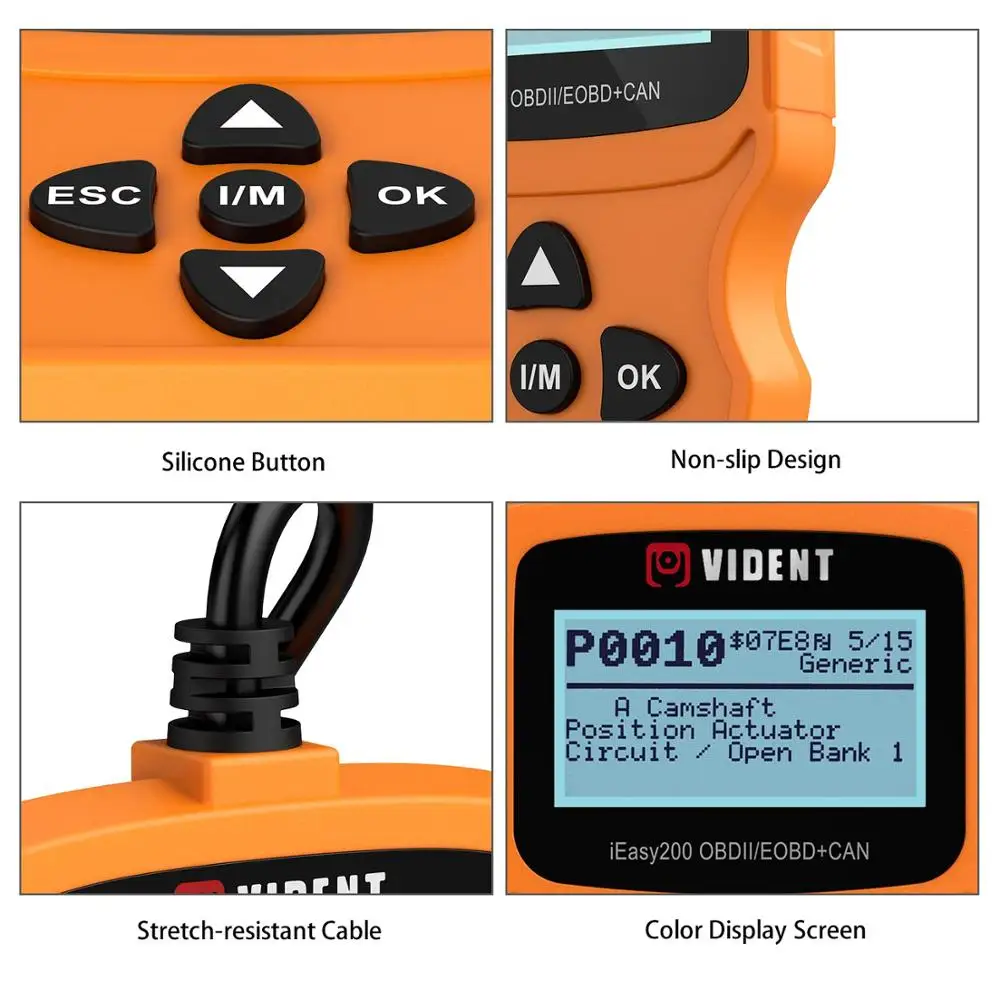 Считыватель кодов VIDENT iEasy200 OBDII/EOBD сканер двигателя OBDII автоматический OBD2 PK ELM327 |