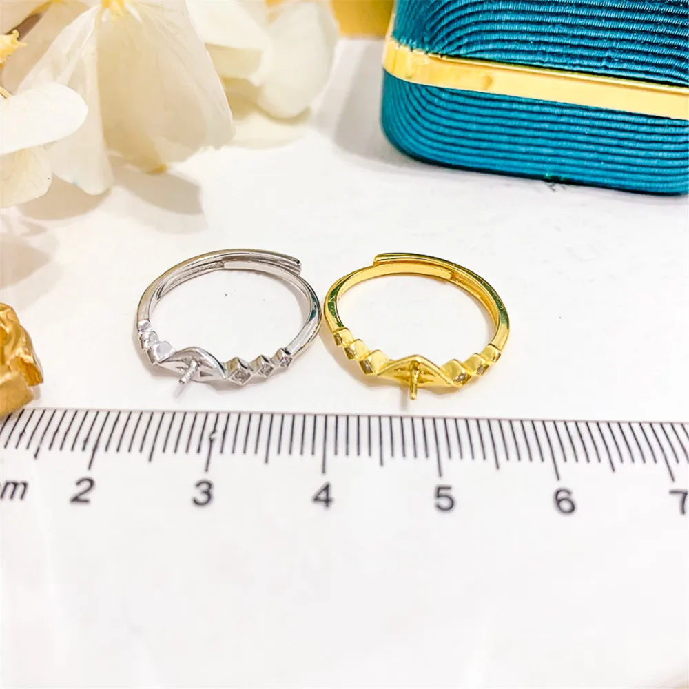 

Fashion S925 Sterling Silver Ring Mountings, Ring Findings, Ring Jewelry Parts Fittings Charm Accessories Jewellery No Pearl