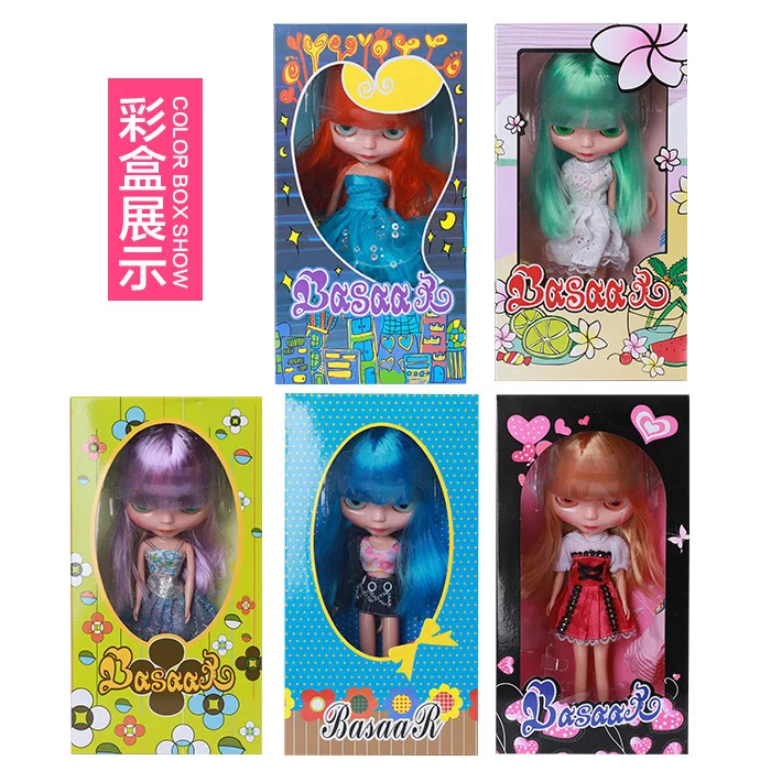 30 см Соединенные BJD куклы для девочек модные Blyth цвет волос DIY одежда случайный