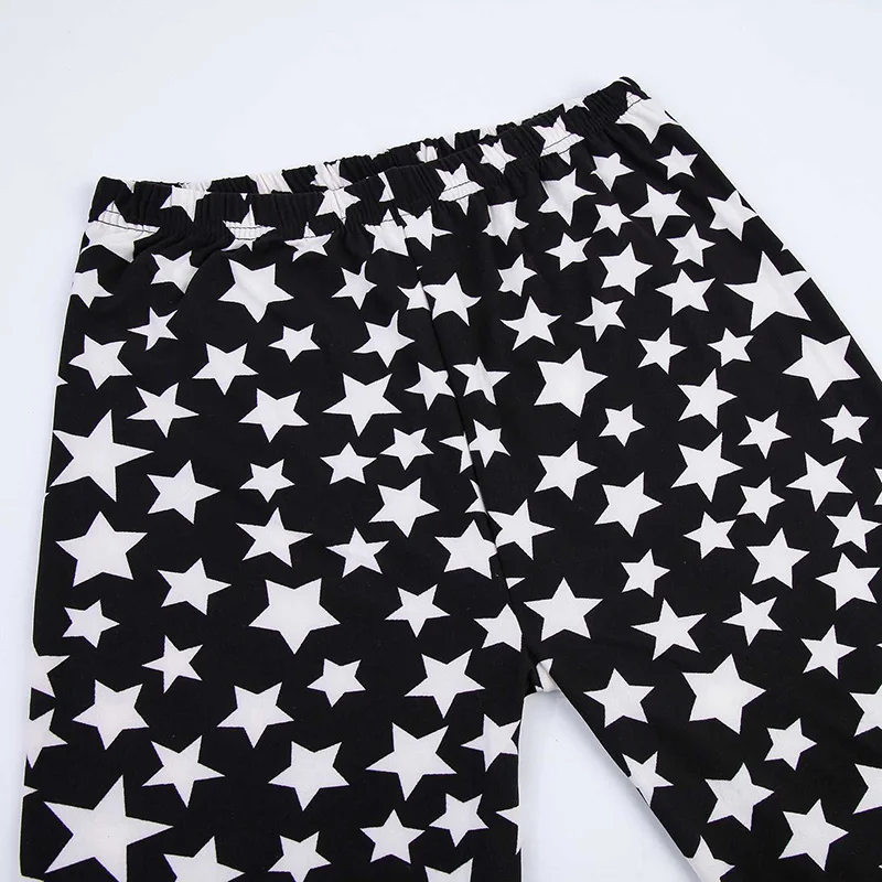 

CHSDCSI High-waist Hip Stretch Running Fitness Women Leggings Sport Women Star Printing Trousers Summer Spring Training Pants